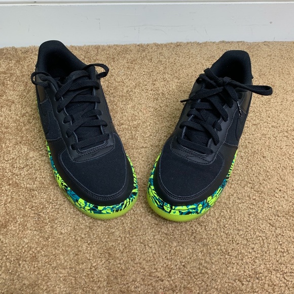 teal and black air force ones